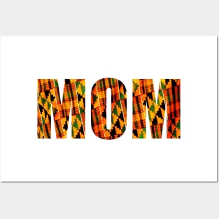 Mom Mother's Kente Pattern Posters and Art